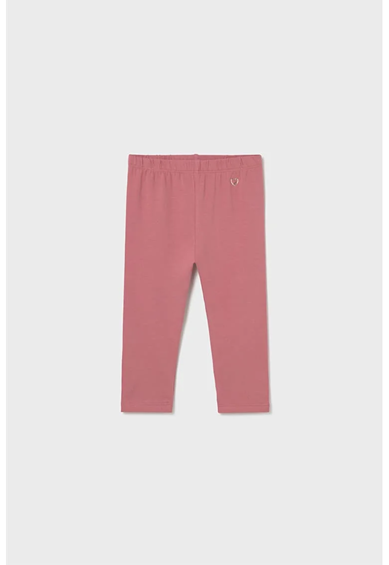 Colanti din amestec de bumbac cu talie elastica, Roz inchis