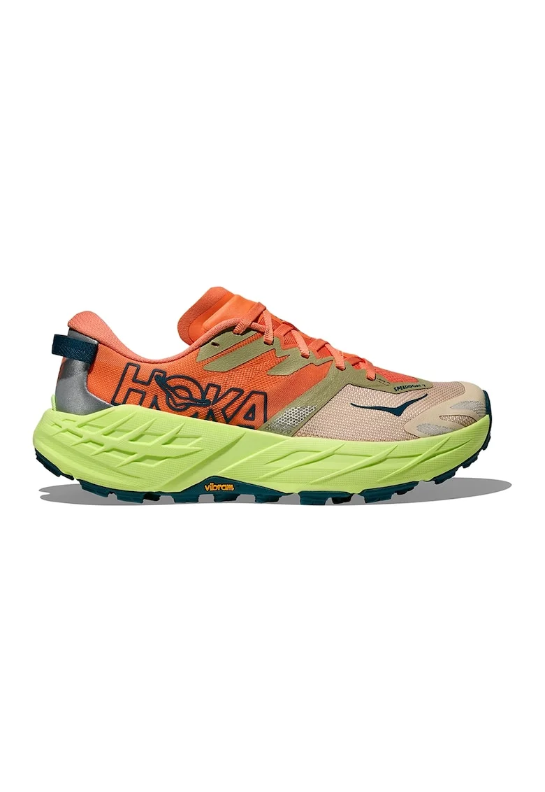 Pantofi cu detalii reflectorizante pentru alergare pe teren accidentat Speedgoat 7, Portocaliu/Bej/Verde lime