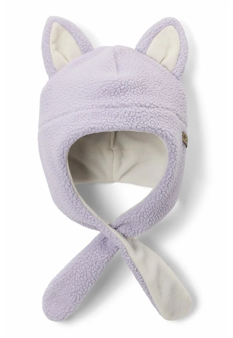 Caciula cu clapa si model cu urechi Tiny Animal, Lila pal