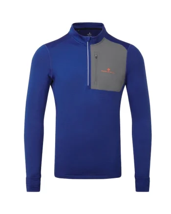 Bluza alergare barbati  Tech Winter 1/2 Zip FW 2024, Albastru