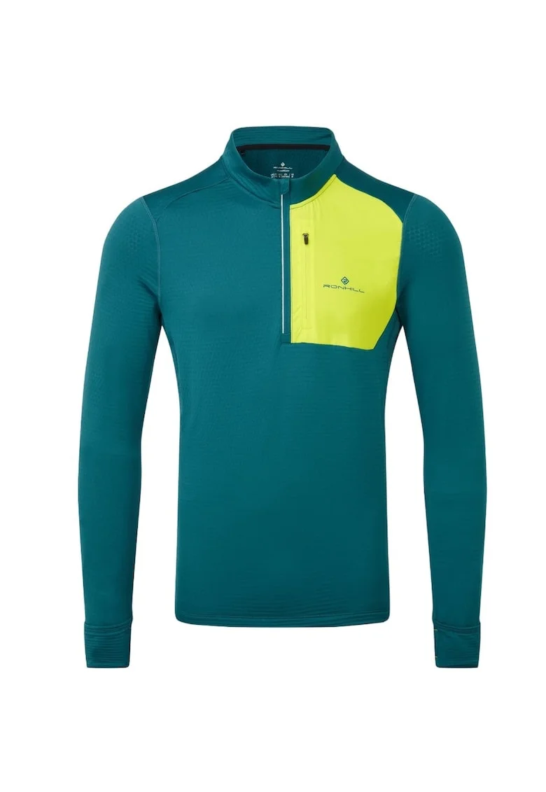 Bluza alergare barbati  Tech Winter 1/2 Zip FW 2024, Verde