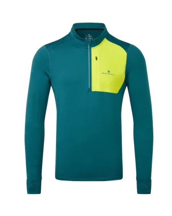 Bluza alergare barbati  Tech Winter 1/2 Zip FW 2024, Verde