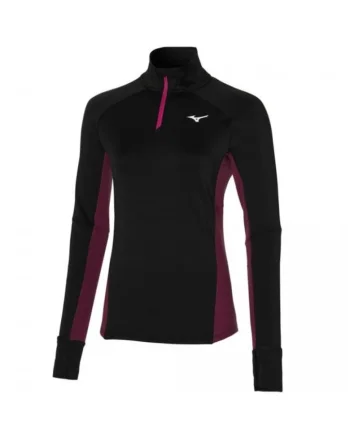 Bluza alergare dama  Warmalite Half Zip, Negru/Roz