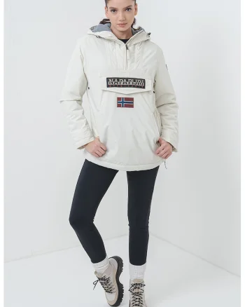 Geaca pull-on cu gluga Rainforest, Bej