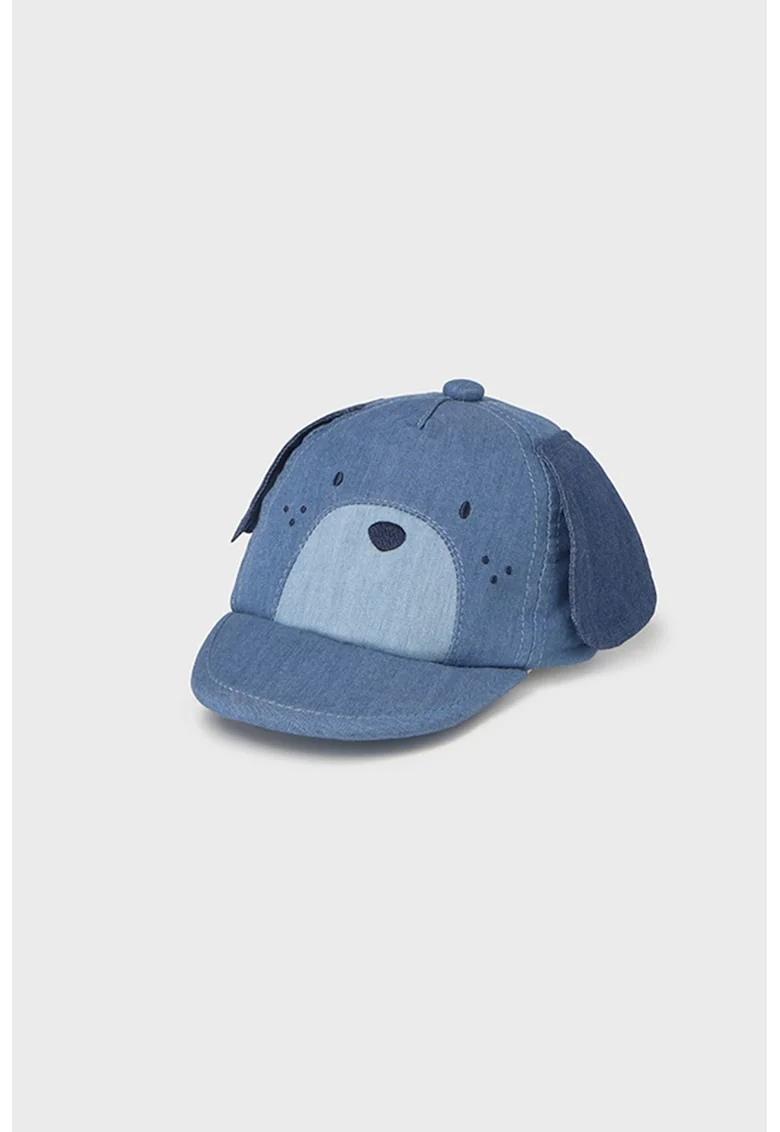 Sapca din denim cu aplicatie ureche, Albastru inchis