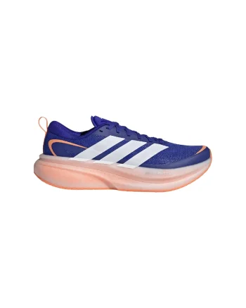 Pantofi Supernova Glide cu detalii reflectorizante pentru alergare, Alb/Portocaliu/Albastru royal