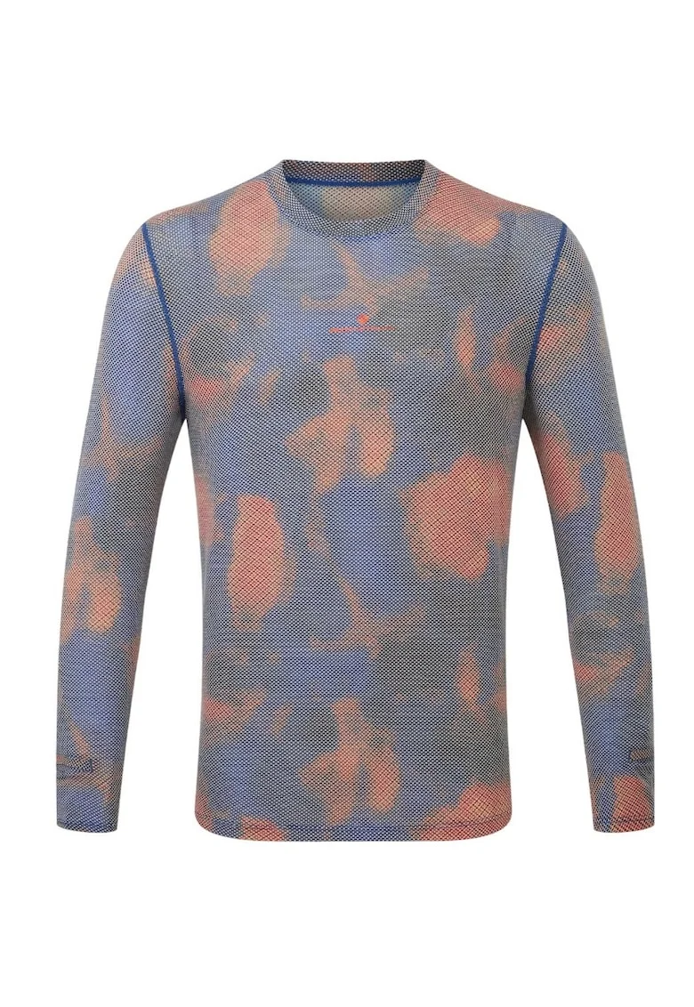Bluza alergare barbati  Tech Golden Hour FW 2024, Portocaliu/Albastru