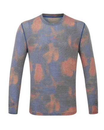 Bluza alergare barbati  Tech Golden Hour FW 2024, Portocaliu/Albastru