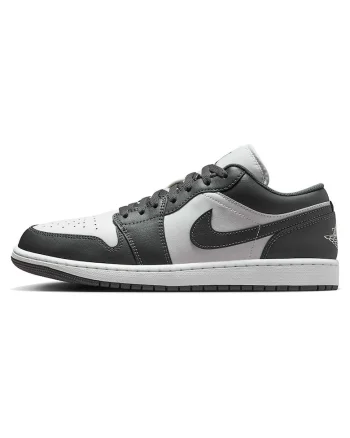 Pantofi Sport  Air Jordan 1 Low 553558-044, Barbati, Gri, Gri