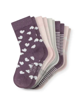 Set de sosete lungi cu model - 10 perechi, Violet