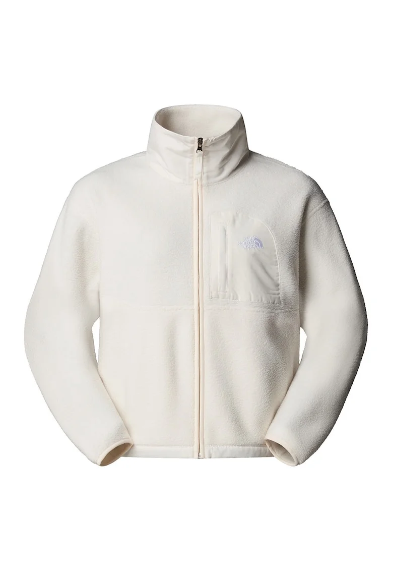 Bluza din material fleece pentru drumetii Yumiori Off-Peak, Alb
