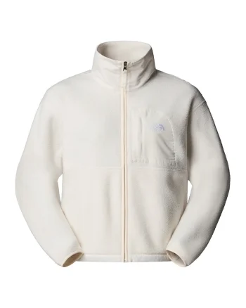 Bluza din material fleece pentru drumetii Yumiori Off-Peak, Alb