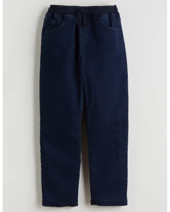 Blugi relaxed fit cu snur de ajustare, Bleumarin