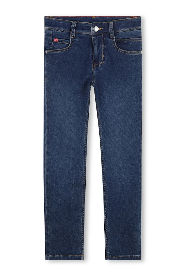 Blugi slim-fit cu talie medie, Albastru inchis
