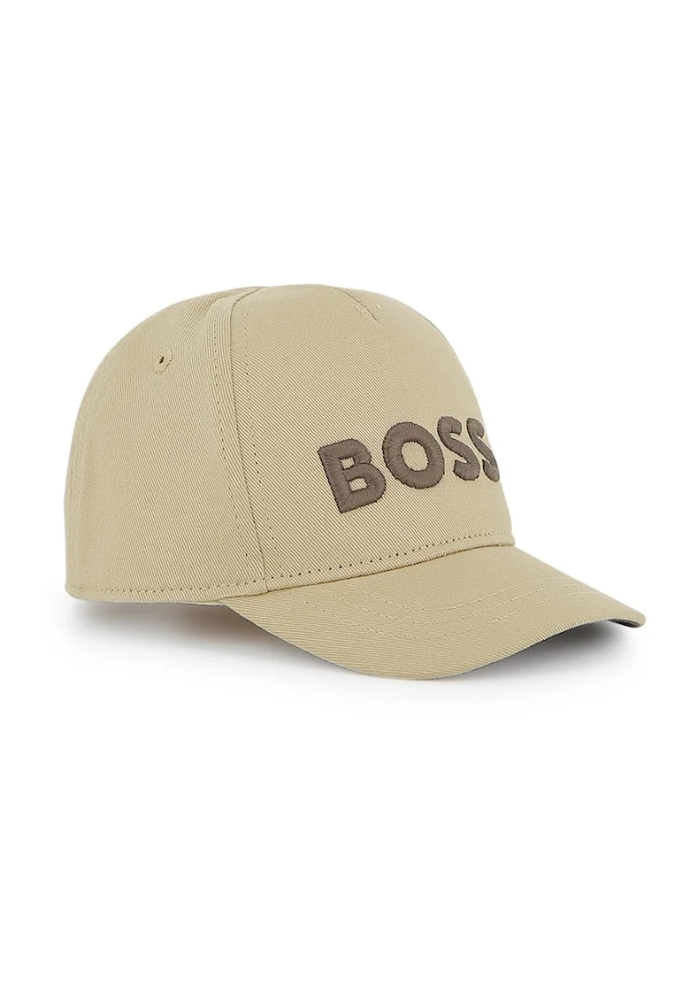Sapca de bumbac cu logo brodat, Maro nisip