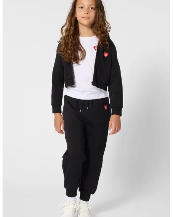 Pantaloni de trening din bumbac, Negru/Gri inchis