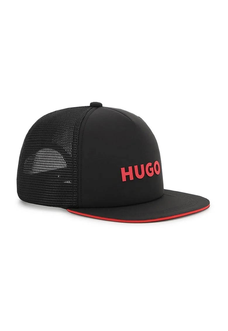 Sapca trucker cu logo, Negru
