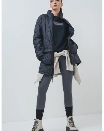 Jacheta regular-fit cu guler mediu, Negru