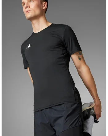 Tricou slim fit pentru alergare Adizero, Negru
