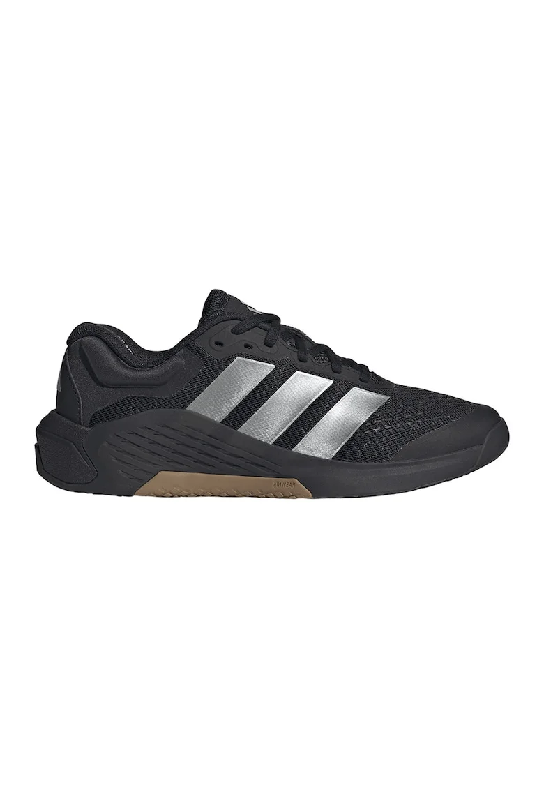 Pantofi Dropset 4 low-cut pentru fitness, Negru/Argintiu