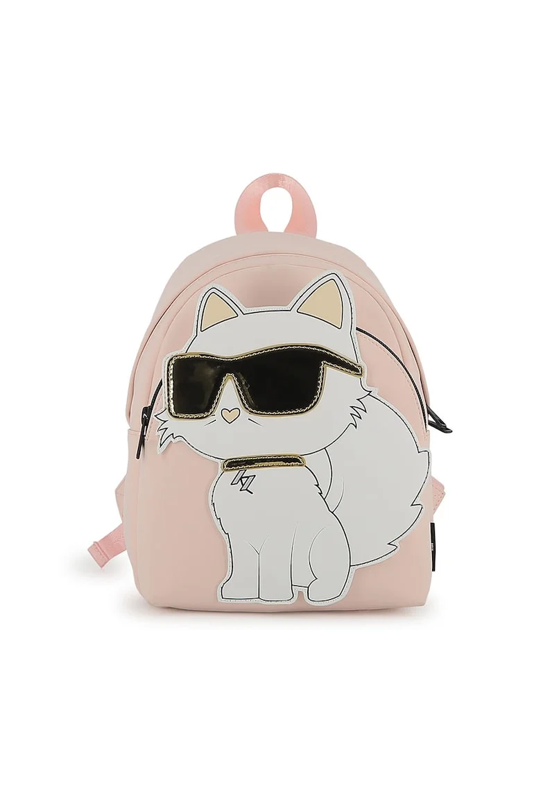 Rucsac cu model si barete ajustabile, Roz pastel