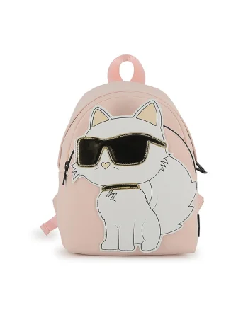 Rucsac cu model si barete ajustabile, Roz pastel