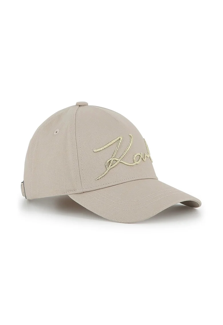 Sapca din bumbac cu broderie logo, Bej deschis