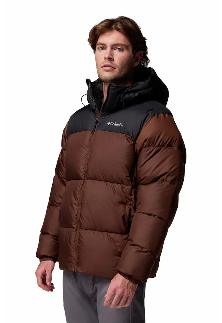Geaca bufanta cu aspect matlasat Puffect II, Maro inchis/Negru