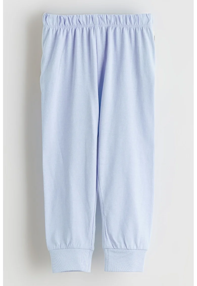 Pantaloni conici cu talie medie, Albastru deschis