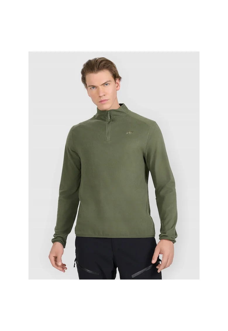 Bluza sport barbati  termica, tehnologie 4FWarm, kaki, pentru schi, poliester, Kaki