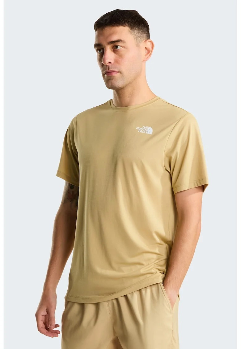 Tricou regular fit cu detaliu logo pentru fitness 24/7, Galben mustar