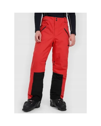 Pantaloni de schi barbati,  poliester, negru/rosu