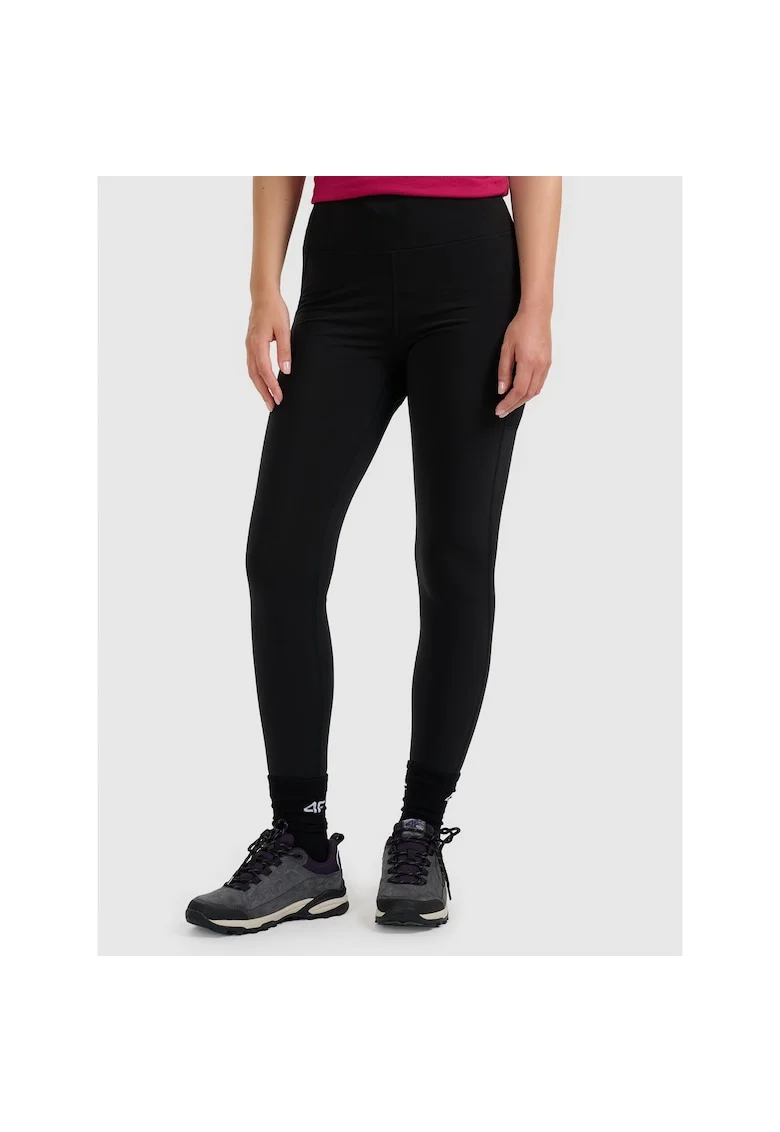Pantaloni sport dama  colanti de antrenament, negru, din poliester