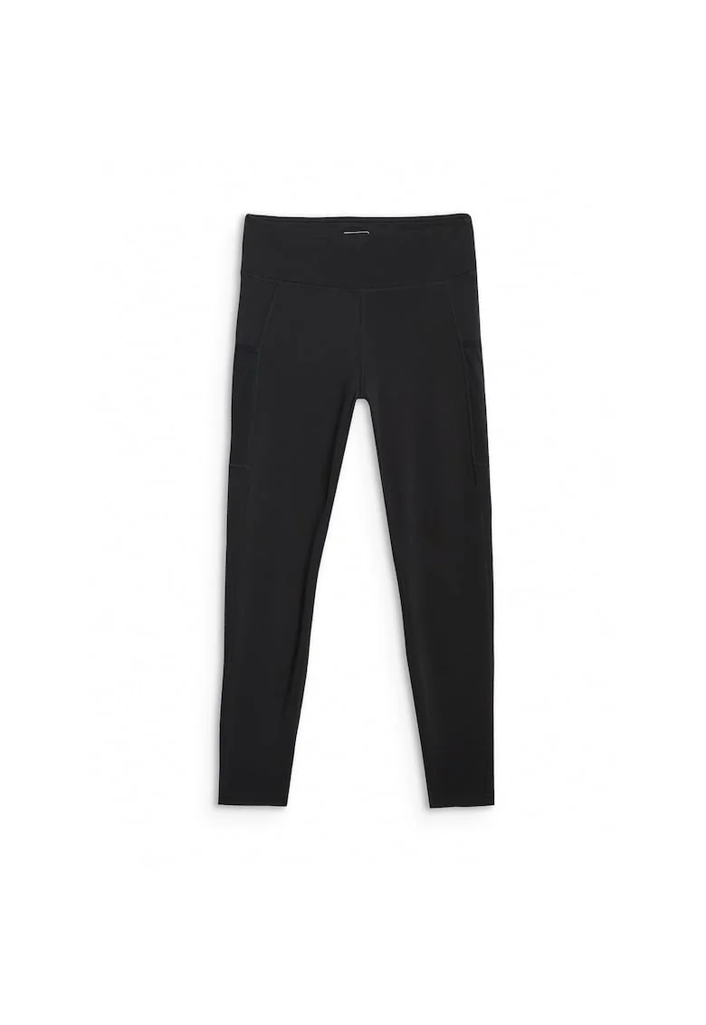 Pantaloni sport dama  colanti, negru, poliester,