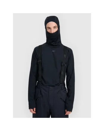 Bluza termica  barbati, gluga, poliester, Negru