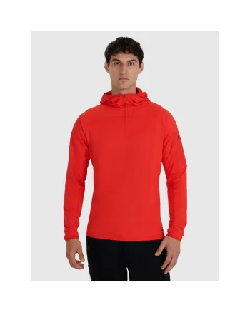 Bluza trekking barbati  uscare rapida, rosu, poliester,