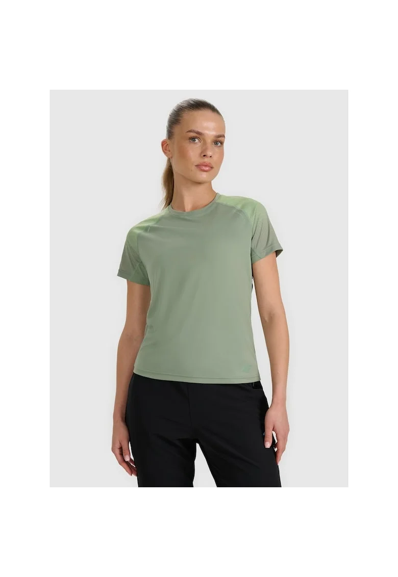 Tricou sport  antrenament, verde, poliester