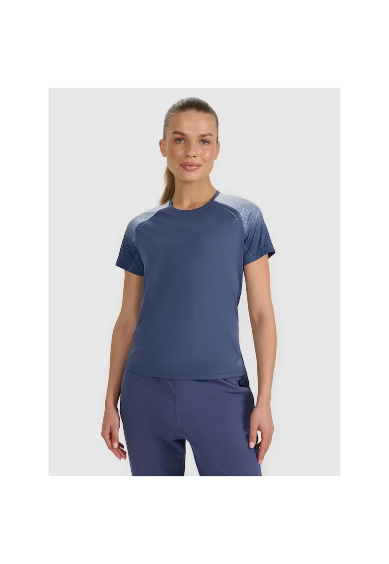 Tricou sport dama  antrenament, albastru, poliester