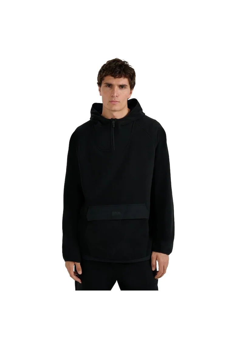 Hanorac sport  polar cu gluga, negru, 3XL, tehnologie 4FWarm