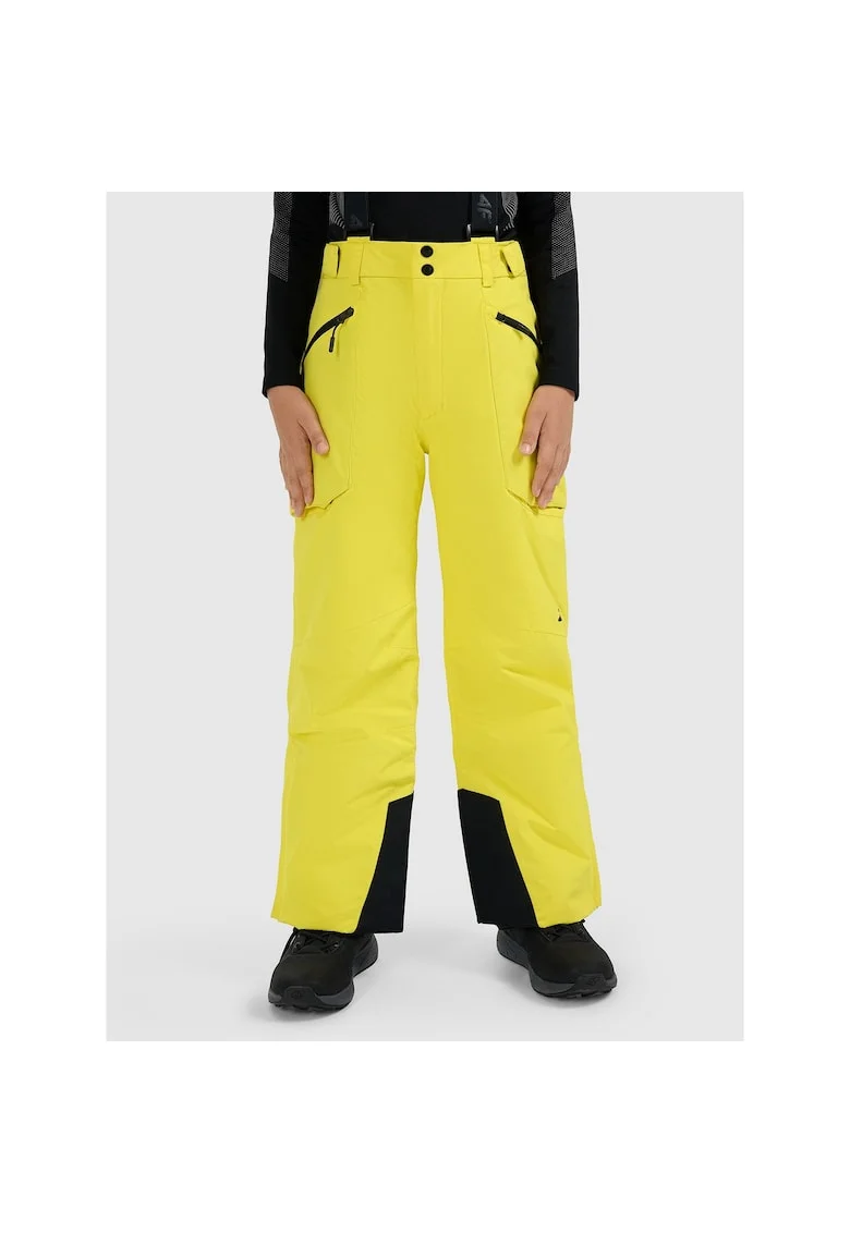 Pantaloni ski copii  galbeni, NeoDry 8000, impermeabili, rip-stop