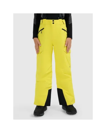 Pantaloni ski copii  galbeni, NeoDry 8000, impermeabili, rip-stop