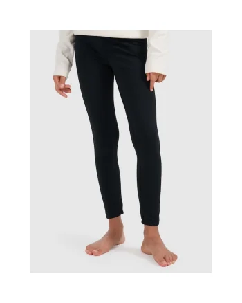 Colanti termici copii  4FWarm, negru, croiala slim, pentru ski, fleece