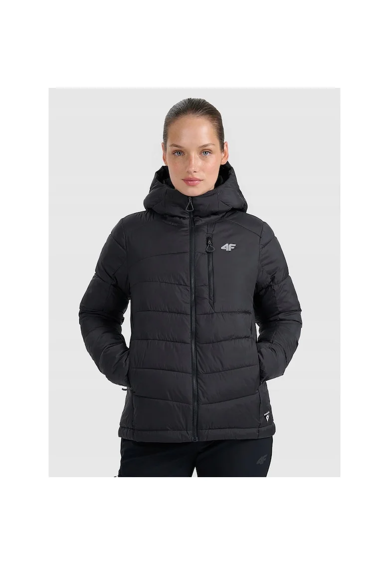 Geaca de puf trekking  Primaloft Silver ultralight neagra, Negru