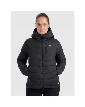 Geaca de puf trekking  Primaloft Silver ultralight neagra, Negru