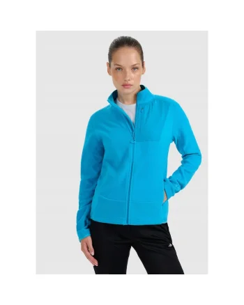 Bluza trekking dama,  poliester, turcoaz,
