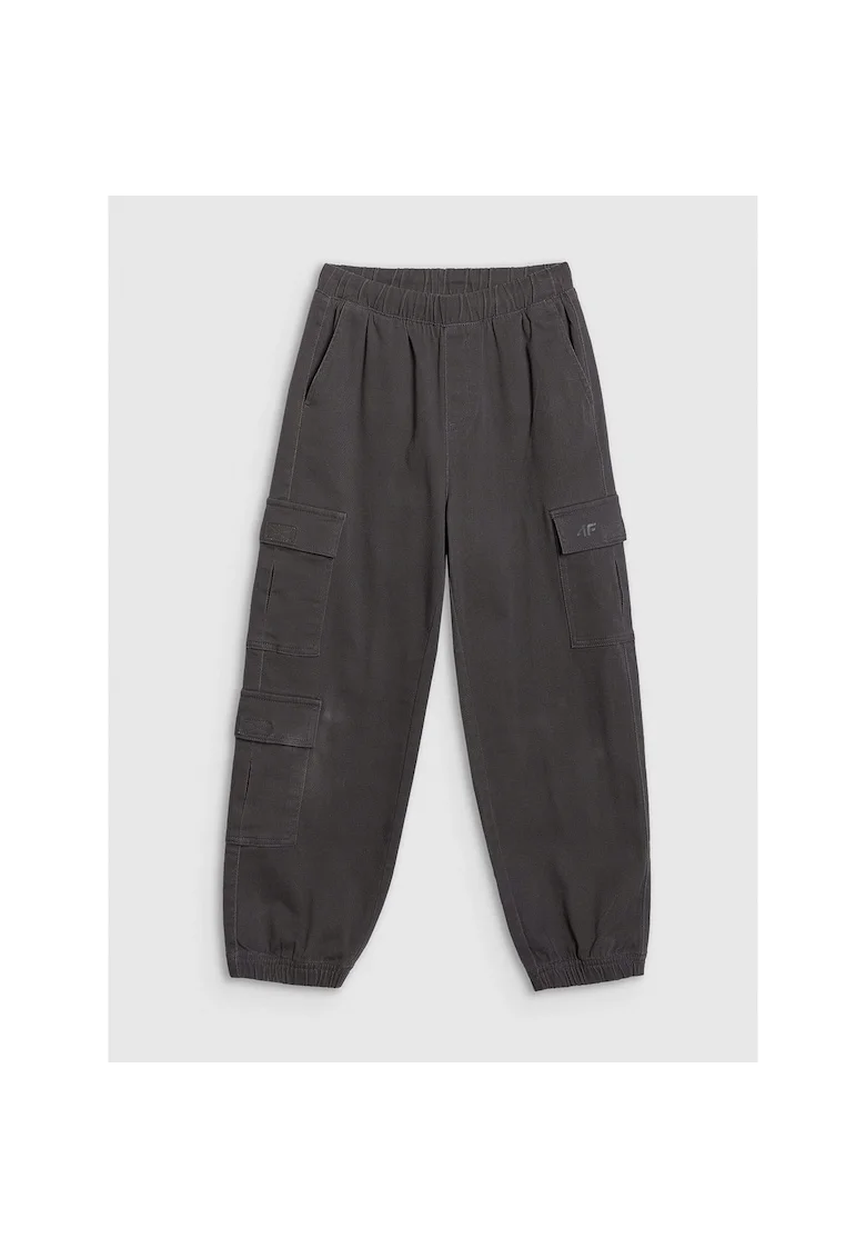 Pantaloni sport baieti,  bumbac, gri inchis