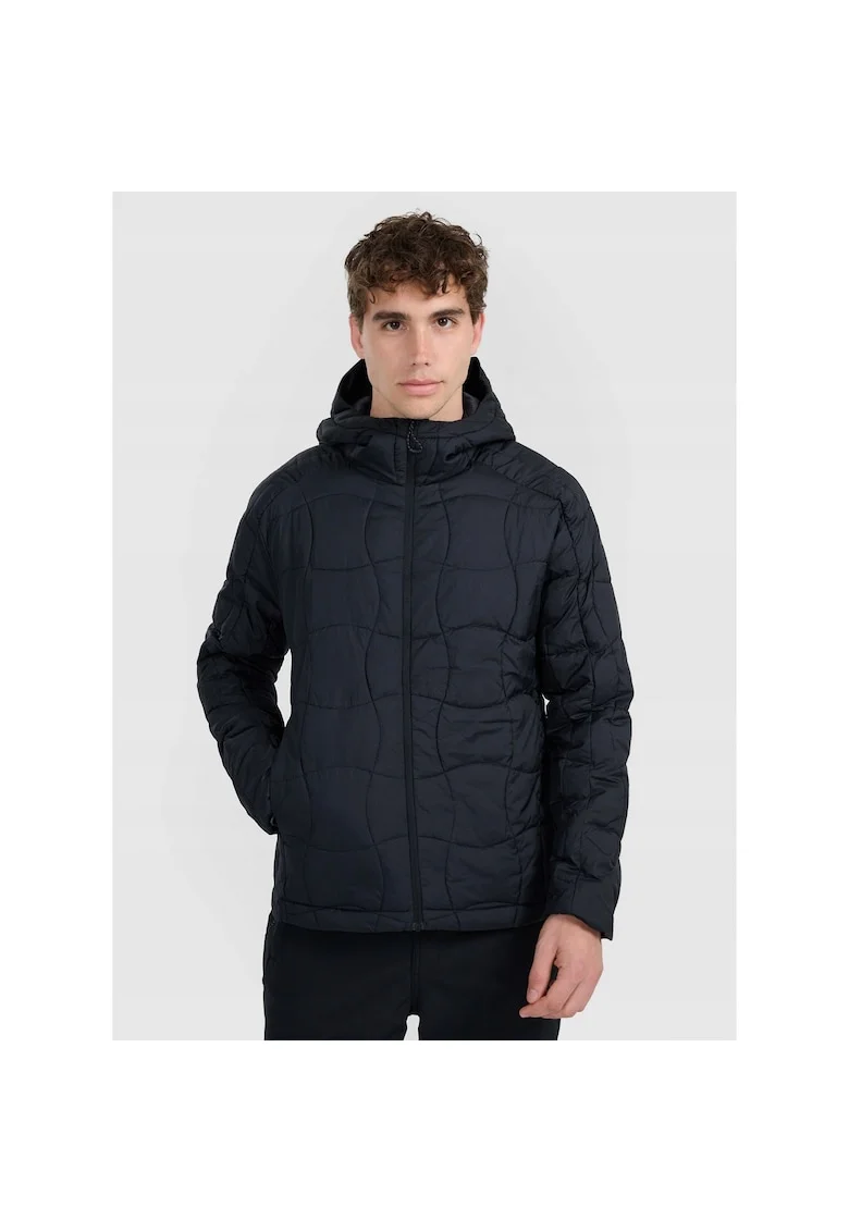 Geaca de trekking barbati,  poliester, neagra