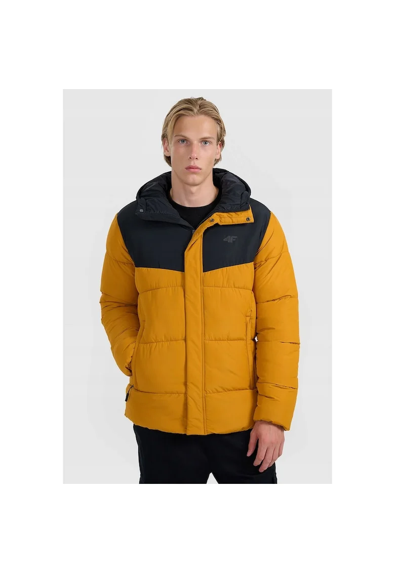 Geaca sport barbati  poliester, galben/negru