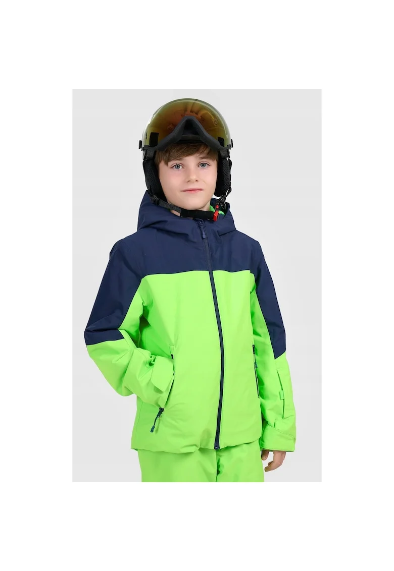 Geaca de schi copii,  verde neon, poliester