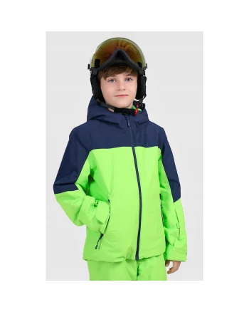 Geaca de schi copii,  verde neon, poliester